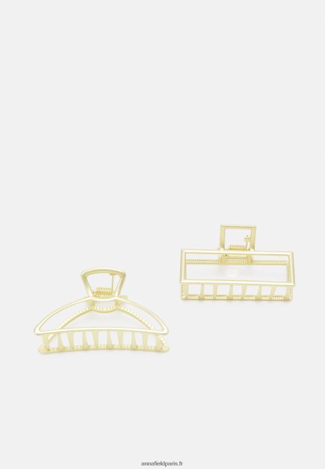 femmes Lot de 2 accessoires de coiffure dorés 006BT2668 Anna Field - Image 1