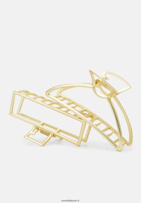 femmes Lot de 2 accessoires de coiffure dorés 006BT2669 Anna Field - Image 4