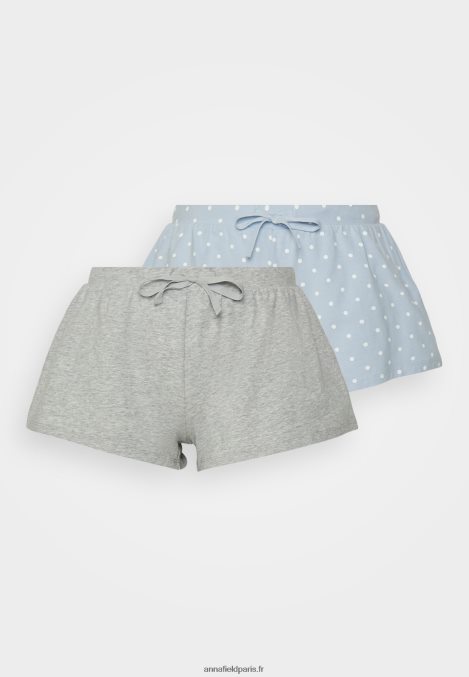 femmes Lot de 2 bas de pyjama courts bleu 006BT1069 Anna Field - Image 5