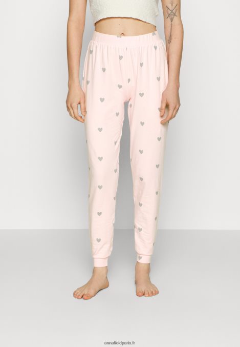 femmes Lot de 2 bas de pyjama rose/gris 006BT1076 Anna Field - Image 2