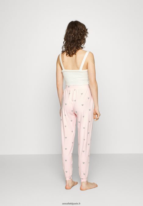 femmes Lot de 2 bas de pyjama rose/gris 006BT1076 Anna Field - Image 3
