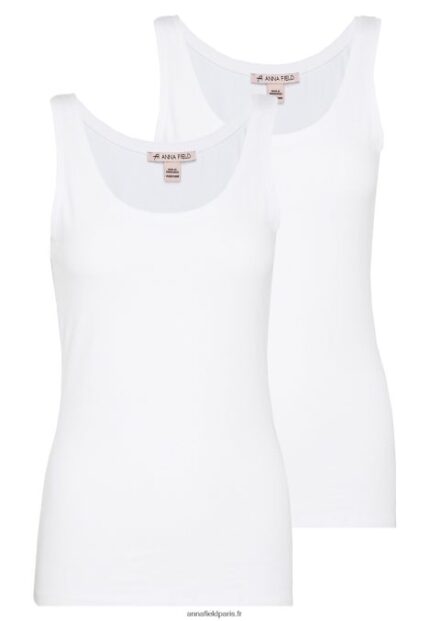 femmes Lot de 2 hauts blancs 006BT404 Anna Field