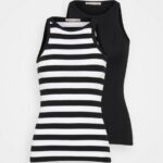 femmes Lot de 2 hauts noir 006BT383 Anna Field