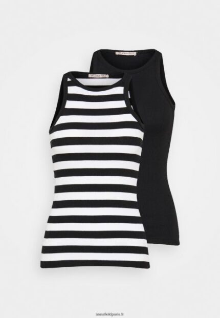 femmes Lot de 2 hauts noir 006BT383 Anna Field