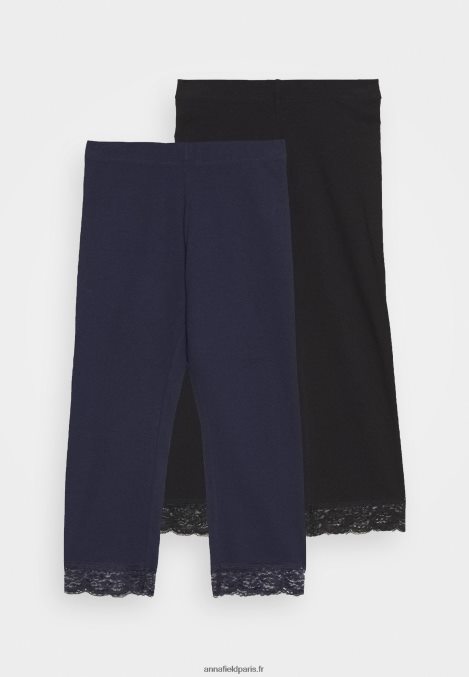 femmes Lot de 2 pantalons leggings bleu foncé/noir 006BT653 Anna Field - Image 5