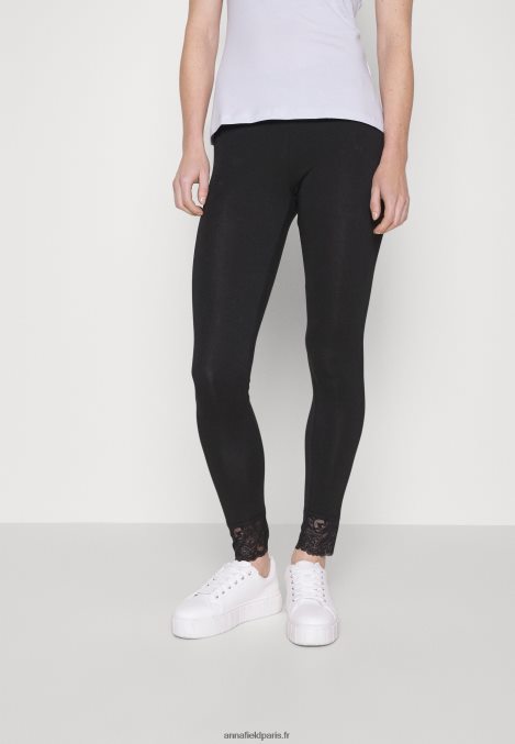 femmes Lot de 2 pantalons leggings noir/bleu foncé 006BT657 Anna Field - Image 2
