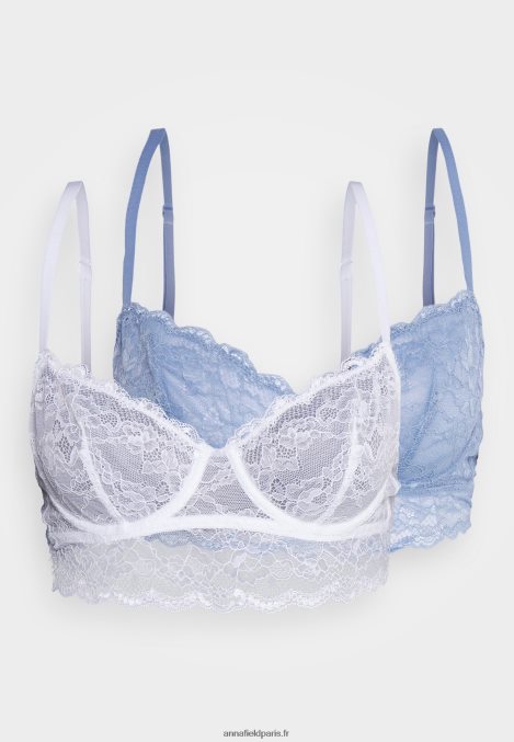 femmes Lot de 2 soutiens-gorge à armatures 503 bleu foncé_001 blanc 006BT940 Anna Field - Image 5