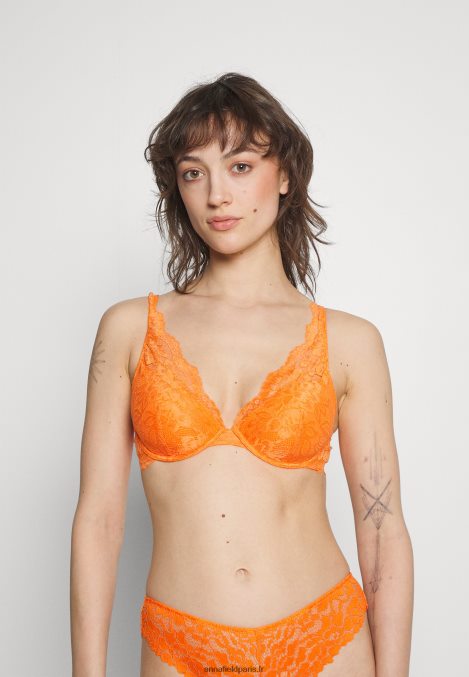femmes Lot de 2 soutiens-gorge à armatures orange/noir 006BT934 Anna Field - Image 4