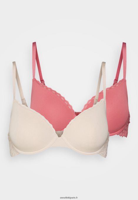femmes Lot de 2 soutiens-gorge à armatures rose/beige 006BT923 Anna Field - Image 5