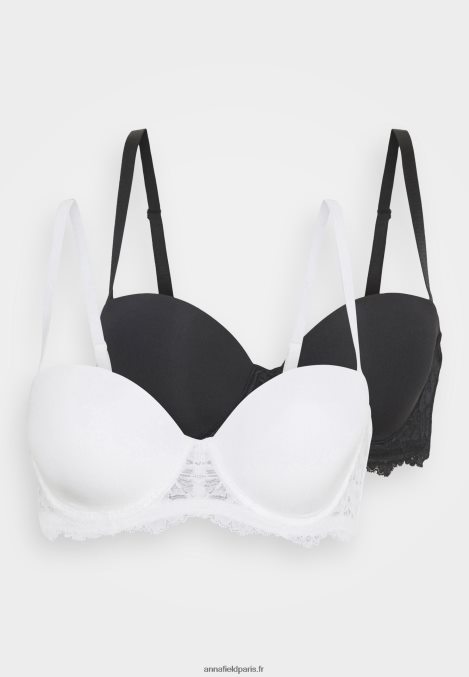 femmes Lot de 2 soutiens-gorge sans bretelles multipositions noir/beige 006BT931 Anna Field - Image 6