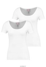femmes Lot de 2 t-shirts basiques blanc 006BT306 Anna Field