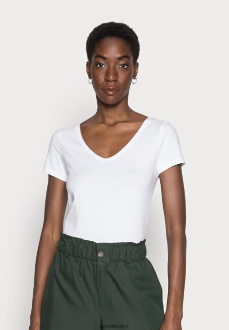 femmes Lot de 2 t-shirts basiques blanc/noir 006BT300 Anna Field - Image 2