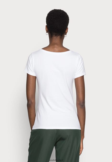 femmes Lot de 2 t-shirts basiques blanc/noir 006BT300 Anna Field - Image 3