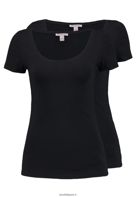 femmes_lot_de_2_t_shirts_basiques_noir_006bt318_anna_field.jpg femmes Lot de 2 t-shirts basiques noir 006BT318 Anna Field - Image 1