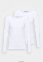 femmes Lot de 2 tops manches longues blanc 006BT518 Anna Field