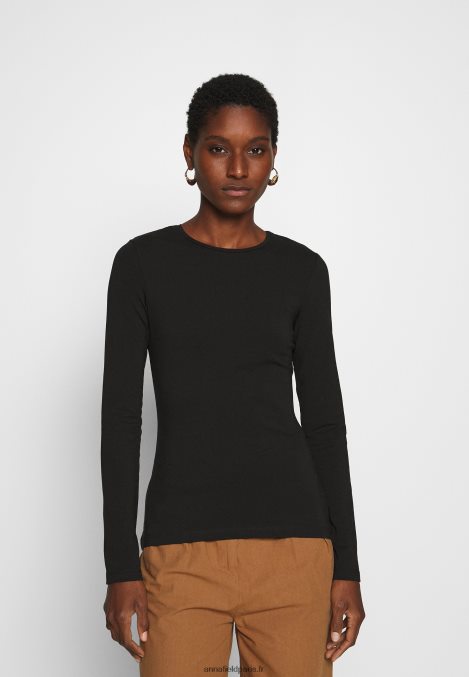 femmes Lot de 2 tops manches longues blanc/noir 006BT515 Anna Field - Image 2