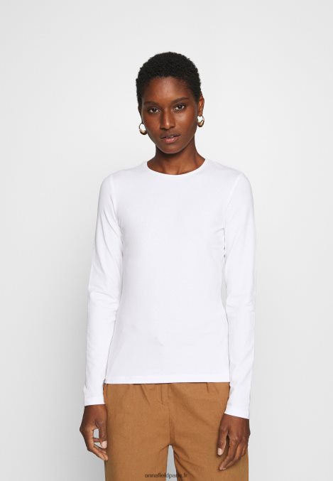 femmes Lot de 2 tops manches longues blanc/noir 006BT515 Anna Field - Image 4