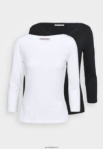 femmes Lot de 2 tops manches longues blanc/noir 006BT519 Anna Field - Image 5