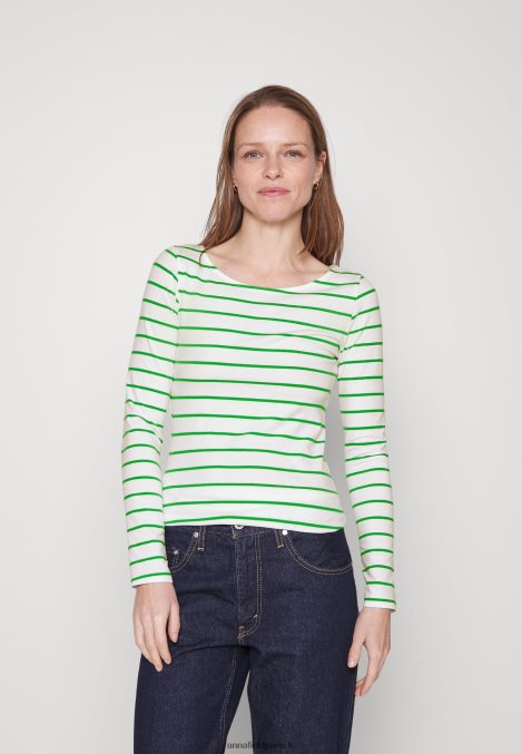 femmes Lot de 2 tops manches longues blanc/vert 006BT562 Anna Field - Image 2
