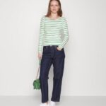 femmes Lot de 2 tops manches longues blanc/vert 006BT562 Anna Field