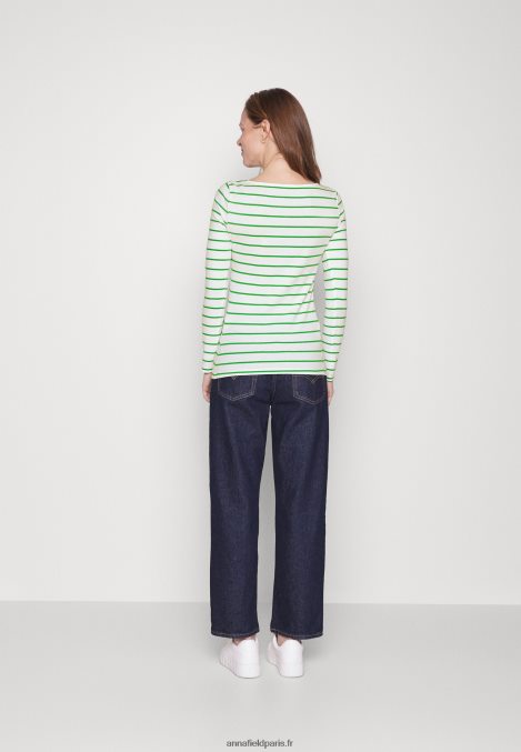 femmes Lot de 2 tops manches longues blanc/vert 006BT562 Anna Field - Image 3