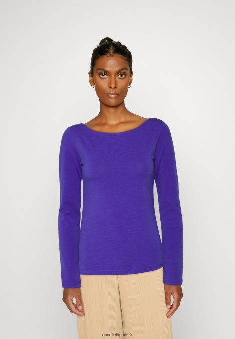 femmes Lot de 2 tops manches longues bleu/noir 006BT592 Anna Field - Image 2