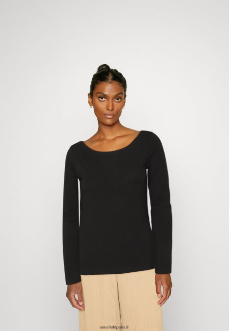 femmes Lot de 2 tops manches longues bleu/noir 006BT592 Anna Field - Image 4