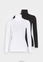 femmes Lot de 2 tops manches longues noir/blanc 006BT551 Anna Field - Image 4