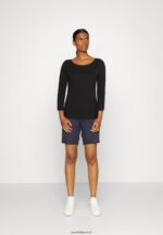 femmes Lot de 2 tops manches longues violet/noir 006BT561 Anna Field
