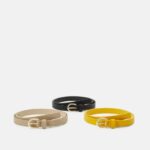 femmes Lot de 3 ceintures noir/jaune/taupe 006BT2729 Anna Field