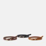 femmes Lot de 3 ceintures noir/marron/cognac 006BT2737 Anna Field