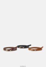 femmes Lot de 3 ceintures noir/marron/cognac 006BT2737 Anna Field