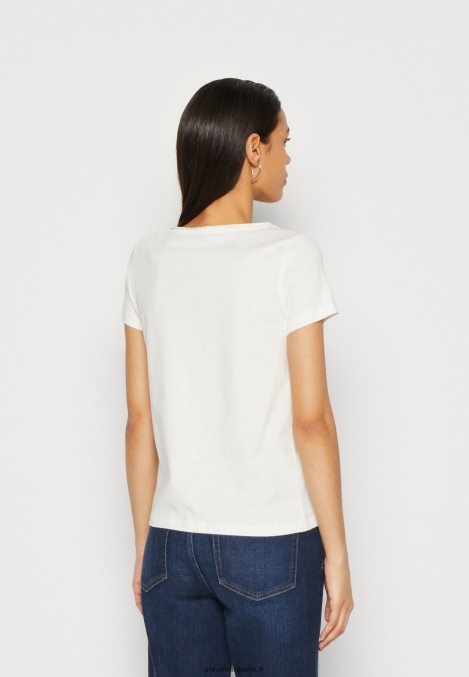 femmes Lot de 3 t-shirts basiques jaune foncé/violet/blanc 006BT255 Anna Field - Image 3