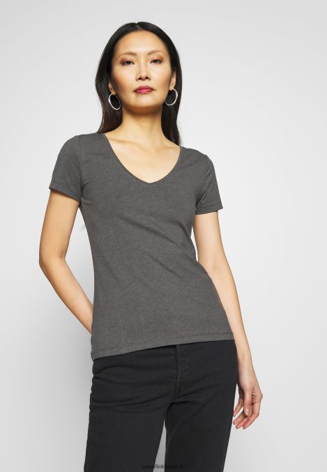 femmes Lot de 3 t-shirts basiques noir, blanc 006BT324 Anna Field - Image 3