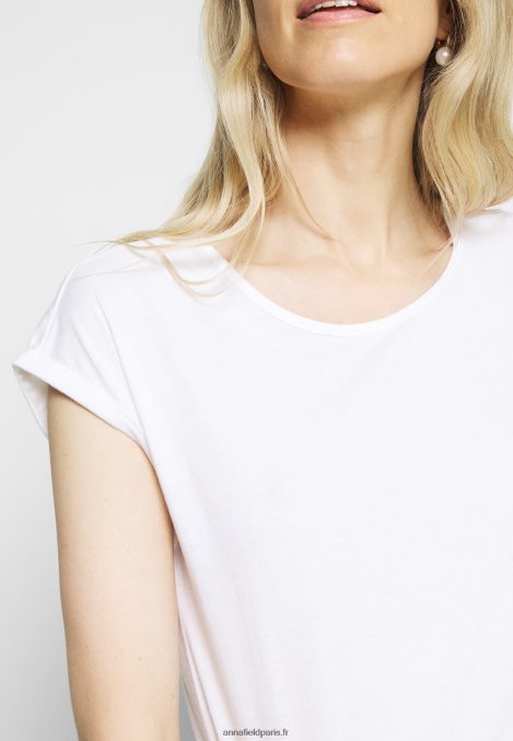 femmes Lot de 3 t-shirts basiques noir/blanc/gris clair chiné 006BT266 Anna Field - Image 5