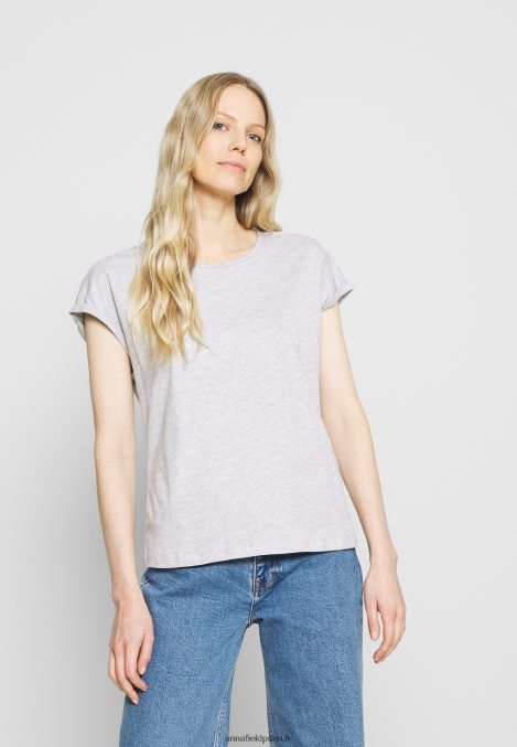 femmes Lot de 3 t-shirts basiques noir/blanc/gris clair chiné 006BT266 Anna Field - Image 9