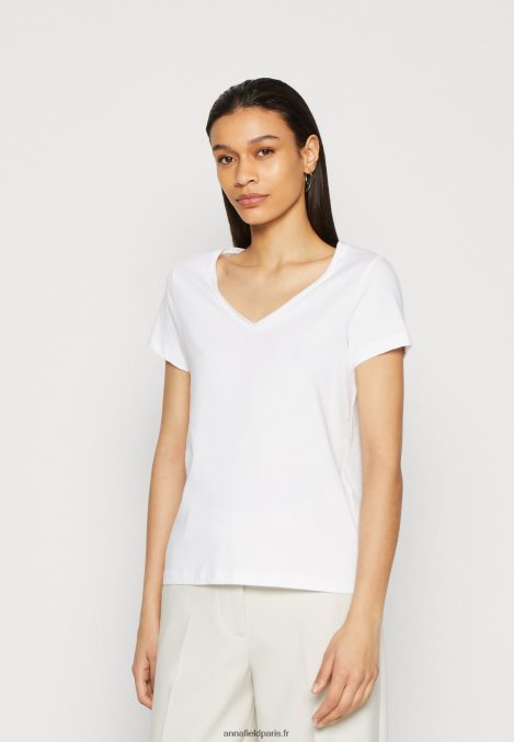 femmes Lot de 3 t-shirts basiques noir/blanc/gris clair chiné 006BT284 Anna Field - Image 5