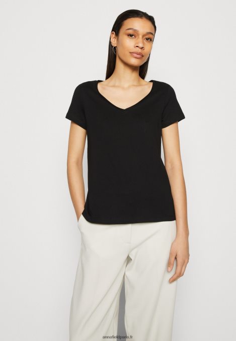 femmes Lot de 3 t-shirts basiques noir/blanc/gris clair chiné 006BT284 Anna Field - Image 6