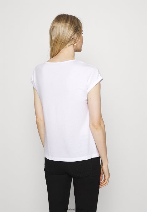 femmes Lot de 3 t-shirts basiques noir/blanc/rouge foncé 006BT259 Anna Field - Image 3