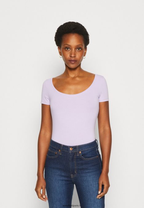 femmes Lot de 3 t-shirts basiques violet/blanc/gris clair chiné 006BT264 Anna Field - Image 2