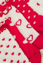 femmes Lot de 5 chaussettes blanc/rouge 006BT1130 Anna Field - Image 3