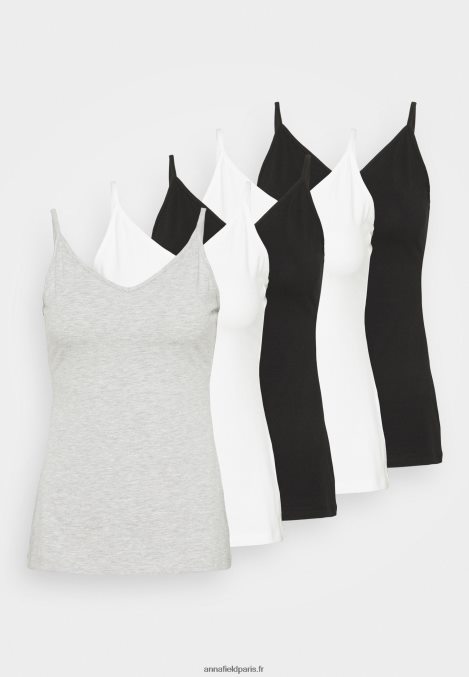 femmes Lot de 5 tops noir/blanc/gris clair chiné 006BT481 Anna Field - Image 8
