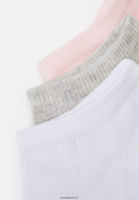 femmes Lot de 6 chaussettes rose/gris/blanc 006BT1147 Anna Field - Image 2