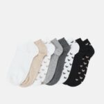 femmes Lot de 8 chaussettes blanc/gris 006BT1134 Anna Field