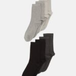 femmes Lot de 8 chaussettes gris, noir 006BT1126 Anna Field