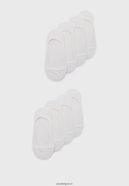 femmes Lot de 8 paires de chaussettes blanches 006BT1155 Anna Field
