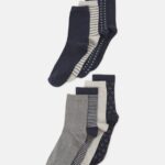femmes Lot de 8 paires de chaussettes bleu foncé 006BT1145 Anna Field