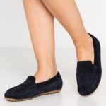 femmes mocassins cuir bleu 006BT1860 Anna Field