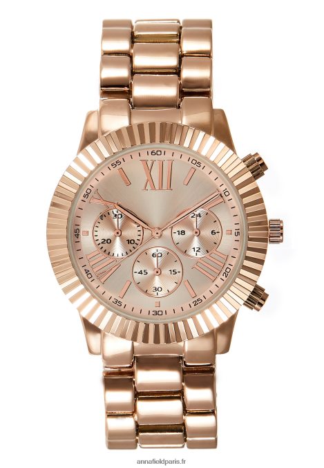 femmes montre chronographe couleur or rose 006BT2792 Anna Field - Image 1
