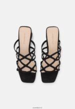 femmes mules à talon en cuir noir 006BT1884 Anna Field - Image 6